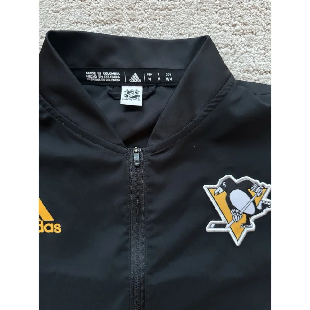 Adidas Men's NHL Pittsburgh Penguins Aeroready 1/4 Zip Medium Ice hockey EUC